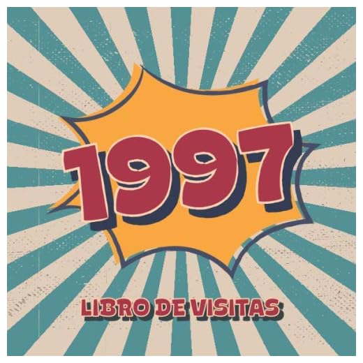 1997 Libros de Visitas: Libro de visitas para fiestas de cumpleaños de estilo retro para que la familia y los amigos inserten saludos y mensajes | 100 páginas | Vol 3
