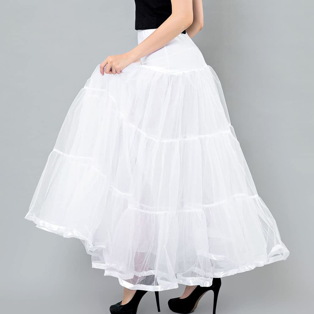 Crinolina Sottogonna Tulle Lunga Donna Balletti Danza Petticoat 50's Organza Retro Tutu Gonna Vintage 1950's Rockabilly