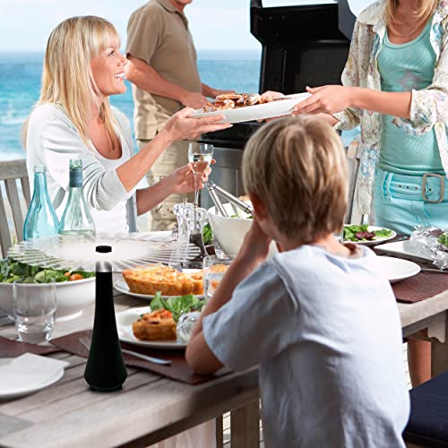 Patiosir Fly Swatter For Outside Or Inside Meal, Picnic Fan For Table Use, Fly Fans For Tables, Barbeque, Events, Battery Operated Food Spinning Fan #TOP6