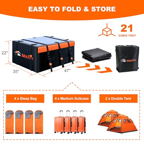 MeeFar 21 Cubic Feet Waterproof Roof Bag