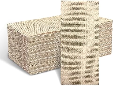 60 Pcs Burlap Printed...