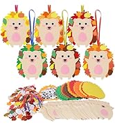 MQIAN Igel Bastelset Herbst - DIY Basteln Für Kinder Mit Blättern & Augen