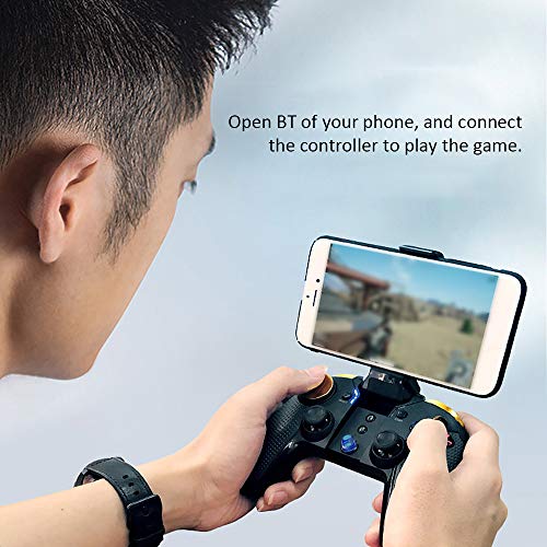 Andoer PG-9118 Gamepad sem fio 3 em 1 + joystick + suporte telescópico BT Game Controller Smartphone