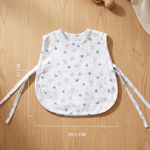 Image of TWC Organic Cotton Muslin Jhablas for Newborn Baby Boy and Girl | Unisex Baby Vest, Soft & Breathable All-Season Wear