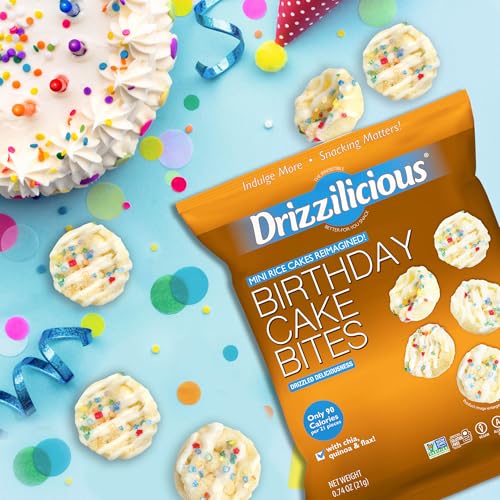 Drizzilicious Mini Rice Cakes Birthday Cake - Rice Crisps, Healthy Snack For Adults And Kids, Flavored Rice Cakes, Vegan, Gluten Free thumb #4
