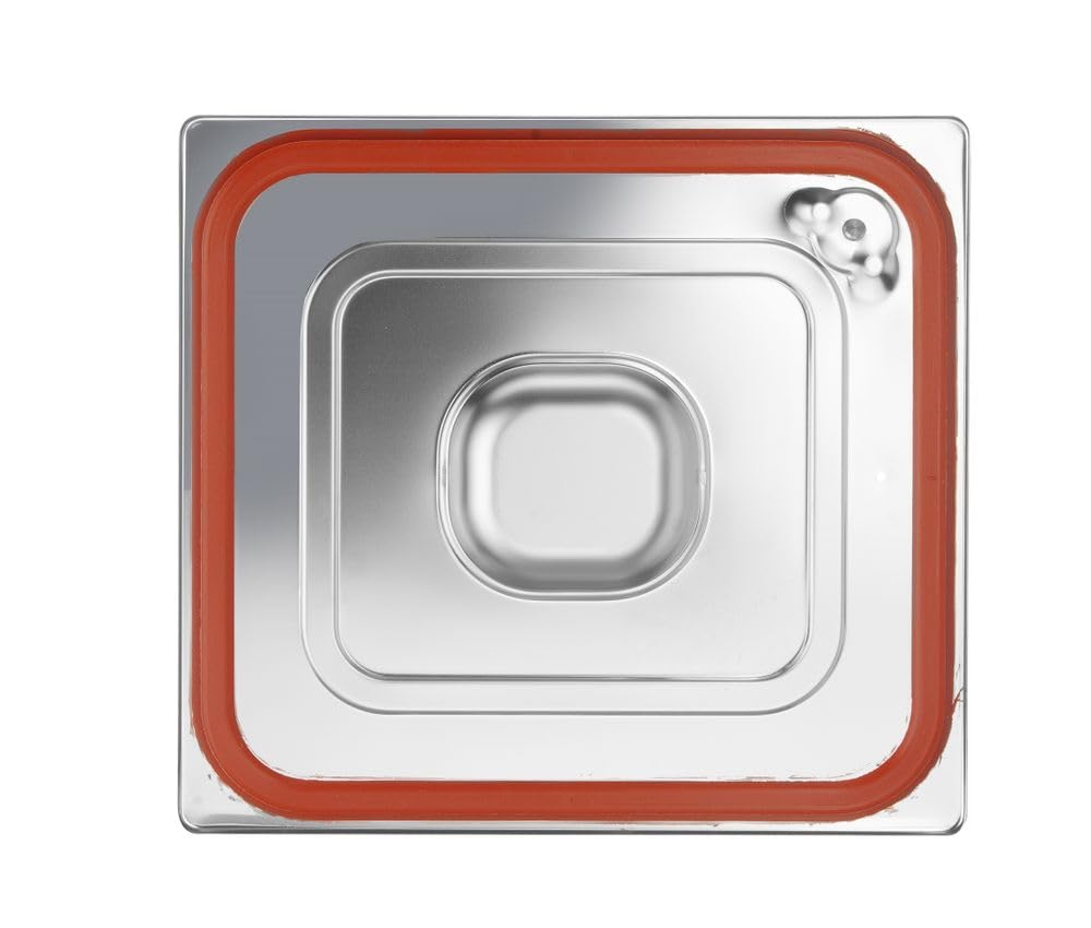 HENDI Gastronorm Deckel, mit Silikonrand, GN 2/3, 354x325mm, Edelstahl