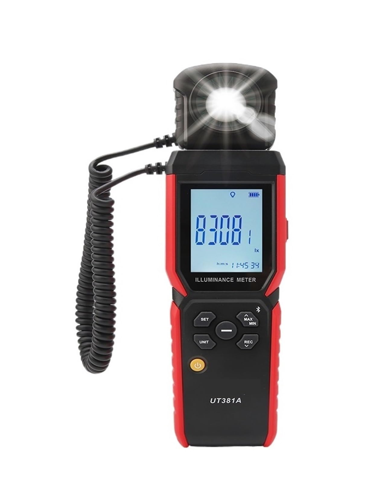 JVDDI Digital Light Tester Illuminance Meter UT381A 400000 Lx Split Rotatable Design Lux Digital Light Photometer