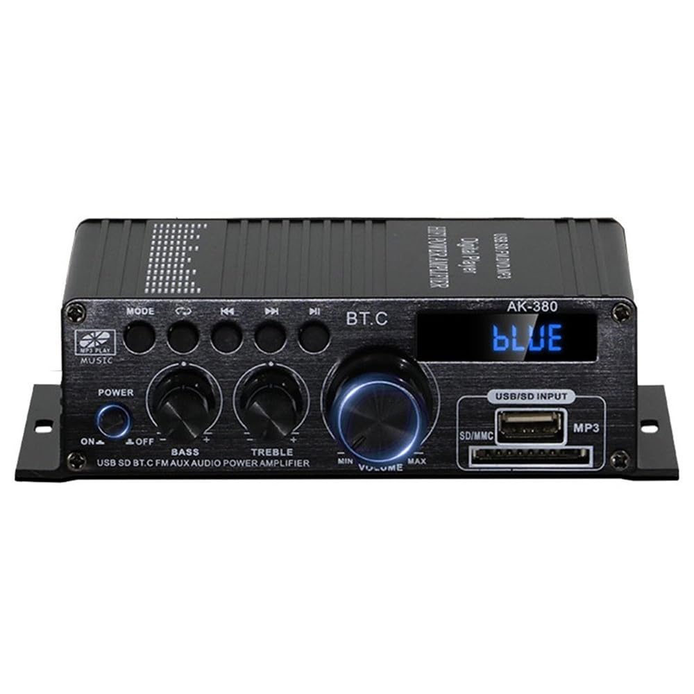 AK-380 Bluetooth アンプ AK-380 Bluetooth 5.0 Home Audio Amplifier, Max 400W+400W 2.0CH