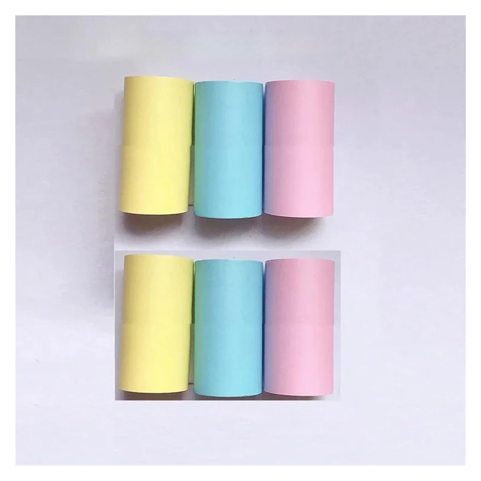 rollos de papel térmico, Rollos de papel térmico 58 mm x 57 25 for impresoras en paquetes múltiples multicolores(6 Rolls Color)