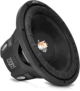 Lanzar 6.5” Car Subwoofer Speaker - Black Non-Pressed Paper Cone, Aluminum Voice Coil, 4 Ohm Impedance, 600 Watt Power and Foam Edge Suspension for Vehicle Audio Stereo Sound System - MAXP64