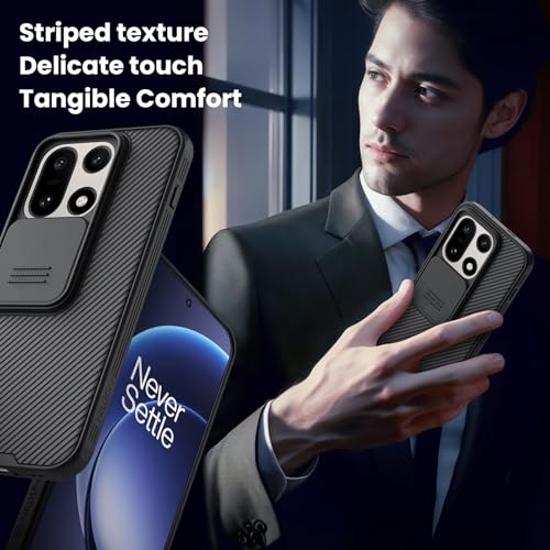 Image of Nillkin Case for OnePlus 15 One Plus 15 (1+15) (6.82 inch Inch) CamShield Pro Slider Camera Close & Open Double Layered Protection TPU + PC Black Color | Slide Camera Cover | Full Camera Protection | Shockproof Protective | Thin Slim Fit | Camera Lens Protector | Black