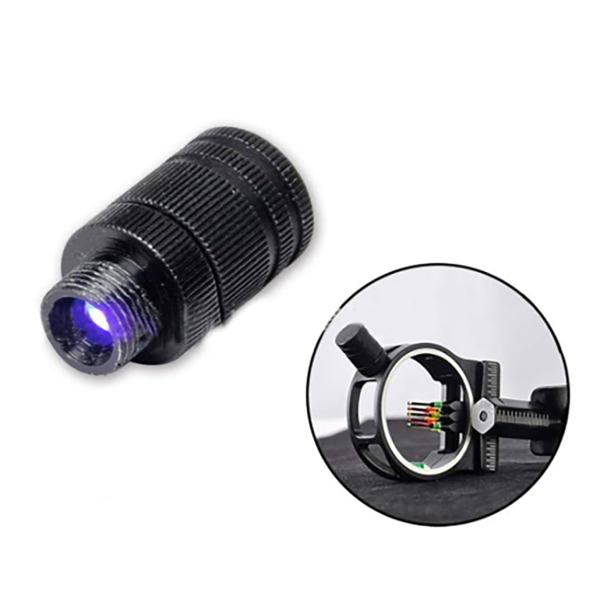 Lot De 3 Lumières LED à Fibre Optique Pour Viseur D'arc – Noir, Filetage 3/8-32
