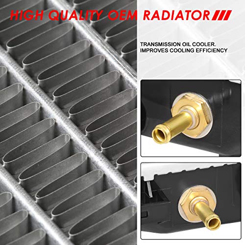 Image of Auto Dynasty Radiator Compatible with 1987-1999 Dodge Dakota 2.2L 2.5L 3.9L AT MT, 225 Inches Core DPI 981 Factory Style 1-Row Cooling Radiator, Aluminum Core