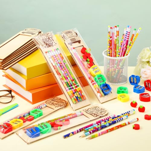 Set de 450 lápices de grafito multicolor para escuela miniatura 2