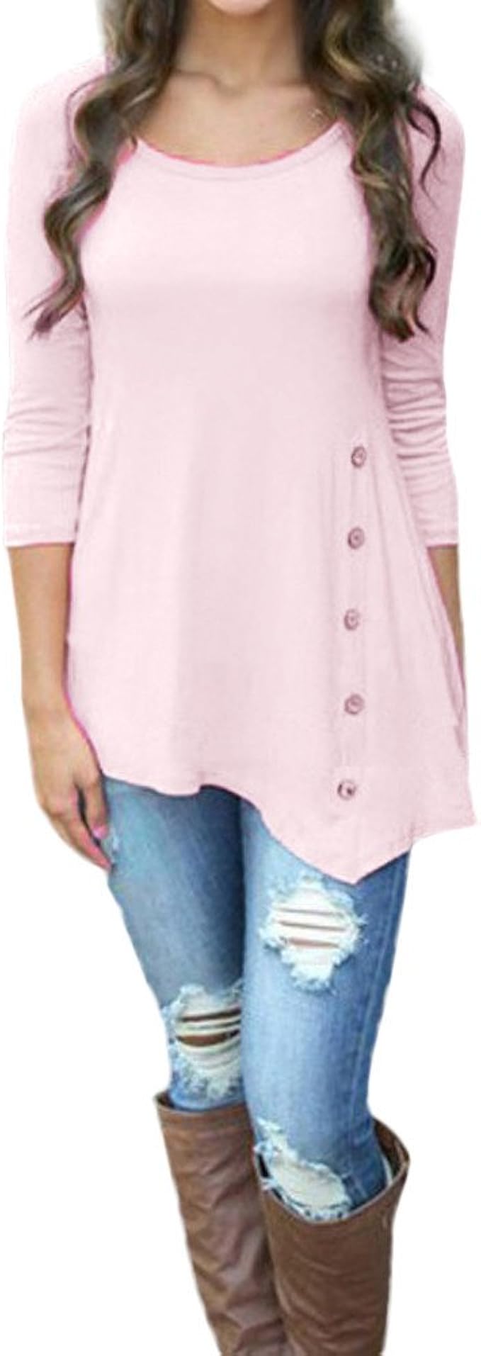 Plus size tunic length t shirts Clearance