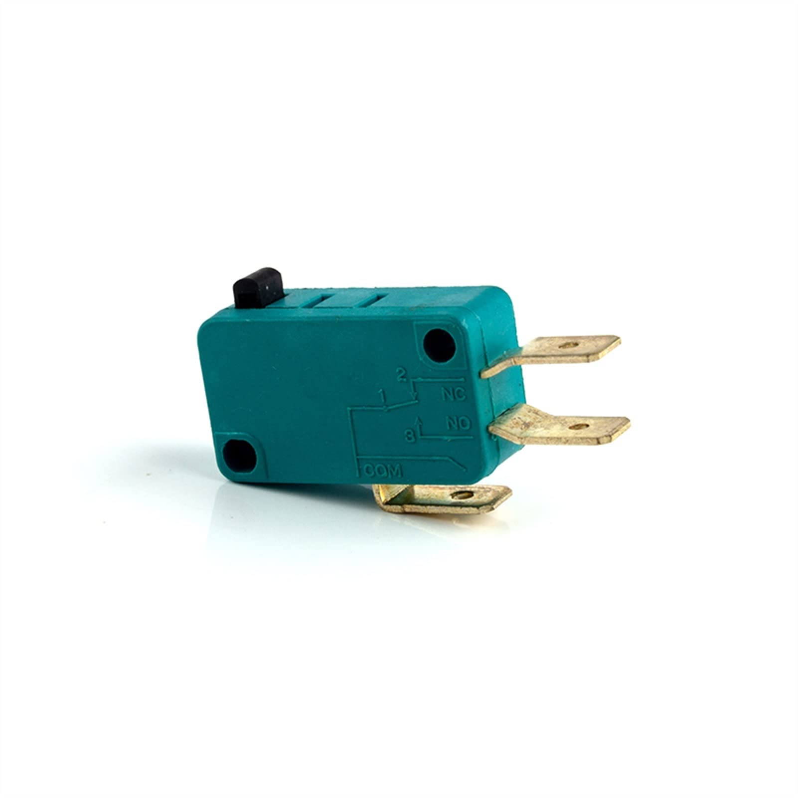 JFQOWCMP Micro Switch Limit Switches 5Pcs Micro Limit Switches 16A 250V 125V NO+NC 6.3mm 3 Pins SPDT Micro Switch 28mm 52mm Arc Roller Lever Touch Switch Microswitch(Kw7-3)
