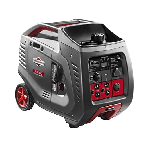Briggs & Stratton P3000 Power Smart Series Inverter Generator with LCD Display and Quiet Power Technology, 3000 Starting Watts 2600 Running Watts, RV Ready