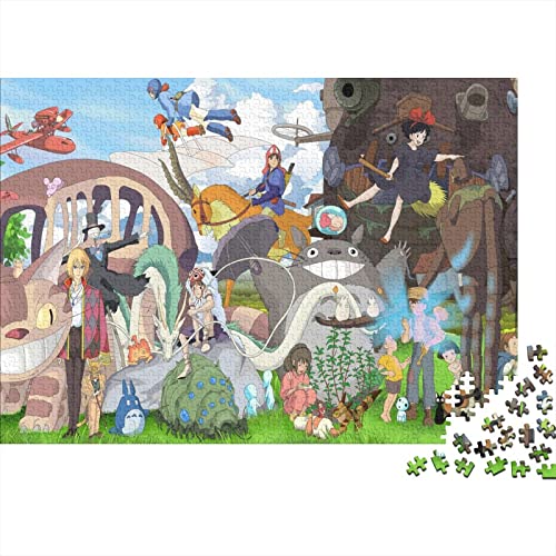 Totoro - Puzzle De 1000 Piezas - Puzzles De Madera De Calidad - Comic - Puzzle para Adultos -...