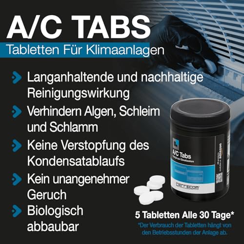 ERRECOM Komplettes Reinigungsset für Klimaanlagen: JET GUN PRO+ tragbarer Hochdruckreiniger, Clima-Net 1L Reiniger für Innen- Außengerät, A/C Tabs für Klimaanlagen, Wally Wandschutzhülle, Handschuhe