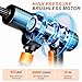 TOPALL Cordless Pressure Washer Max 45 Bar/652PSI,Portable Pressure Washer Battery Powered with 2*4Ah Batteries,8.5M Hose,6-in-1 Nozzle,Portable Cordless Jet Wash for Car,Floor,Garden Cleaning,TOP-01