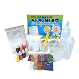 Make Your Own Slime! Kit W/ Containers & Lids, Clay, Foam Beads, Glue, Glitter Powders with Accessories! Recipes For Making Color and Different Types of Slime How to Make Slime Recipes Included