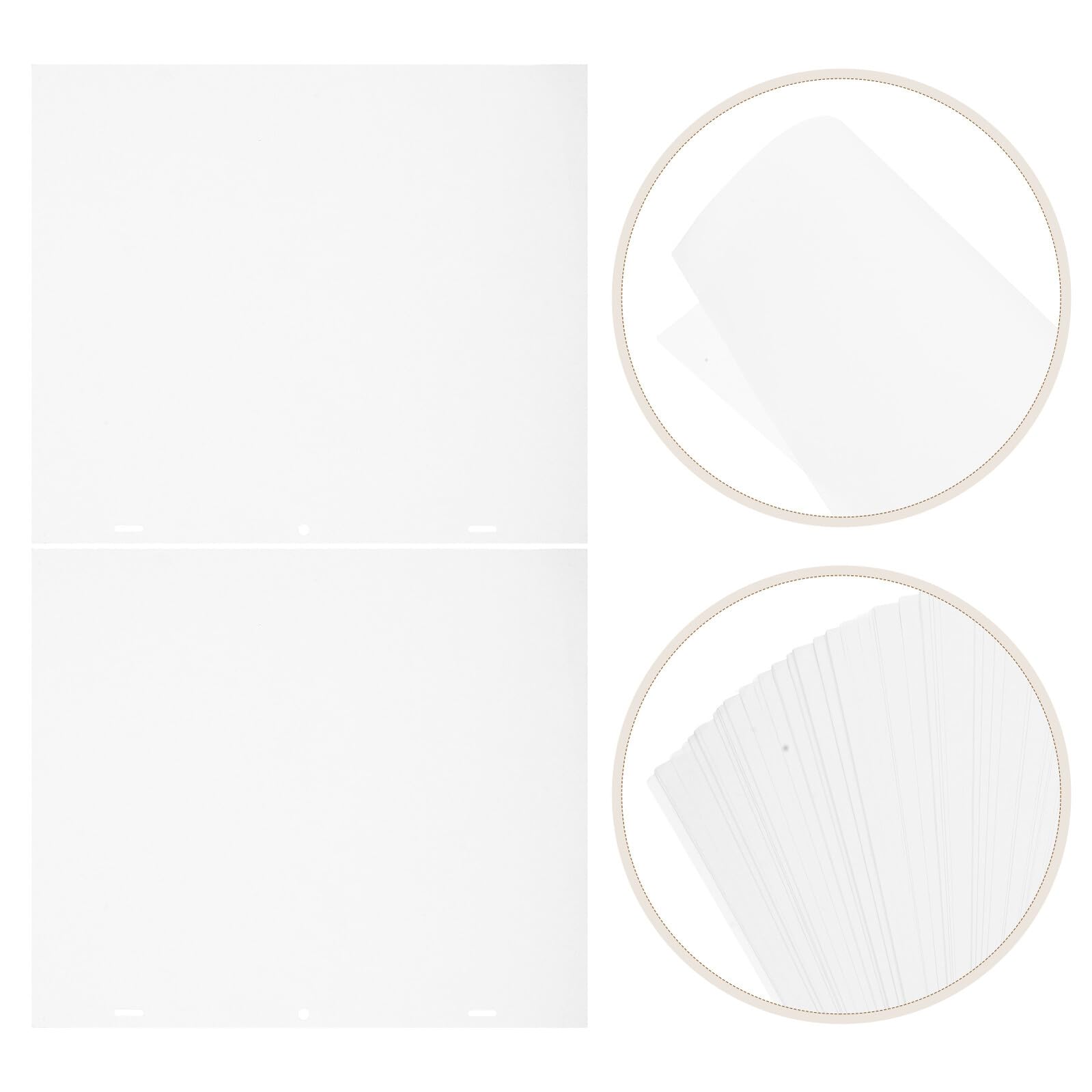 DECORNIJIA 200 Pezzi 200 Fogli Carta da Lucido 32x27 Cm con Fori per Posizionamento Animazione, Carta da Disegno Bianca Liscia per Artisti, Fumetti e Progetti di Illustrazione Professionale
