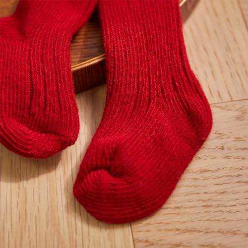 Newborn Baby Boys Girls Socks Toddler Kids Infant Knee High Ribbed Leg Warmer Bow Knot Solid Cotton Tights 0-3Y4