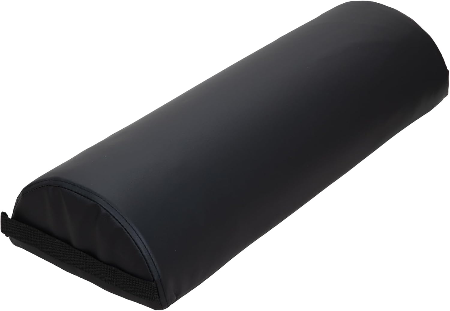 ForPro Premium Jumbo Half-Round Bolster Pillow for Massage Yoga - Oil Stain-Resistant, High-Density Foam, 9x4.5x26 Inch Black