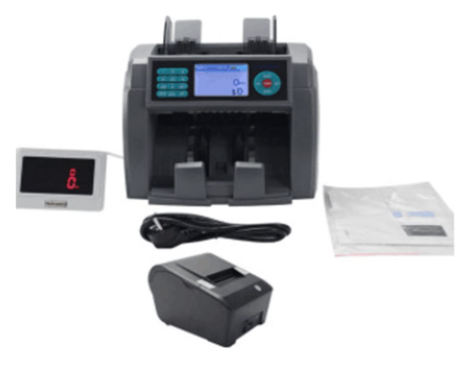 CVFRDD - Mixed Denomination Money Counter Machine Mix Value Counterfeit Detector For 5-7 Kinds Currencies Sorting And Counting Bank Restaurant Bill Money Counter(Display)
