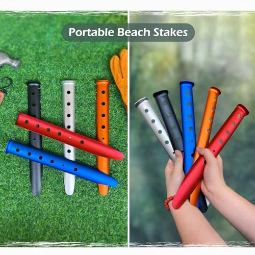 TRIWONDER Aluminum U-Shaped Tent Stakes