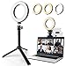 Produktbild DUOUPA Videokonferenz Beleuchtungsset 6'' LED Ringlicht mit Stativ und Clip Einstellbare Farbtemperatur und Helligkeit für Fernarbeit/Fernunterricht/Make Up/YouTube/TikTok/Fotografie/Tischlampe