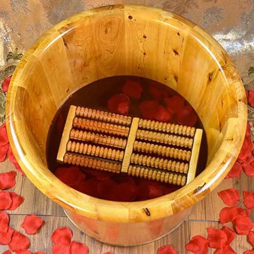 Balde de Madera Maciza para Pies con Masaje y Tapa miniatura 2