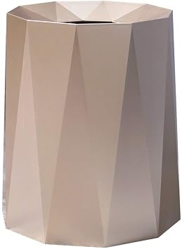 Kitchen Trash can Household Creative Trash Bin Living Room Kitchen Bedroom Bathroom Office Uncovered Trash Can 8L / 12L Trash Can Color Metallic, Size M-12L