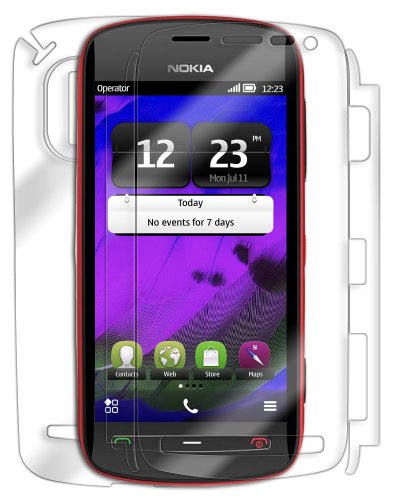 Skinomi Full Body Skin Protector Compatible With Nokia 808 Pureview (Screen Protector + Back Cover) Techskin Full Coverage Clear Hd Film #TOP3