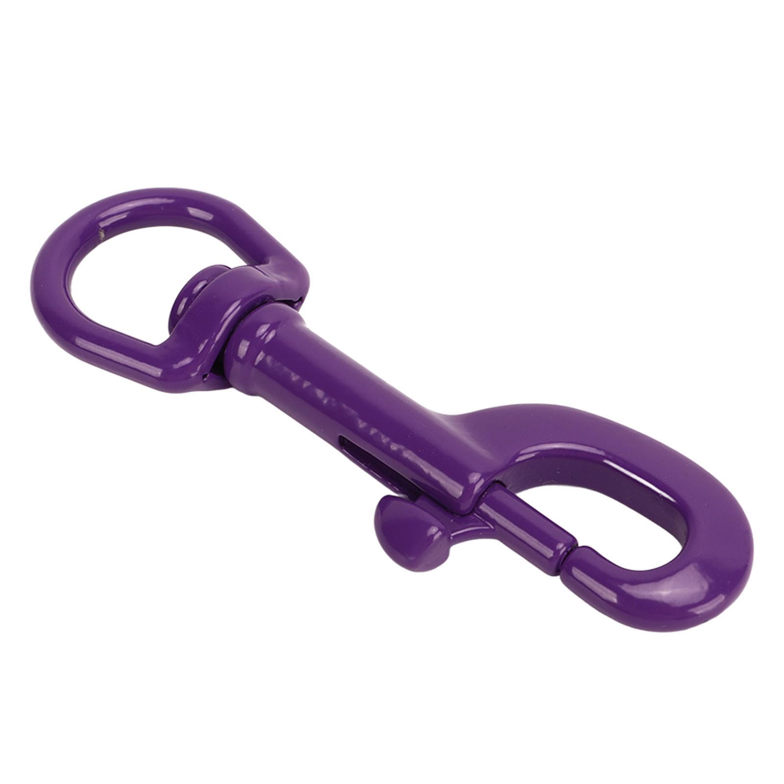 Swivel Eye Bolt Snap Hooks 316 Stainless Steel Rebound Spring for Marine Rigging Key Chain Diving 3.5 Inch Round 90mm Single Ended Bolt Snap Hook (Purple)