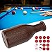 Yuecoom Billiard Shaker Bottle, Billiard Pool Shaker Bottle Billiards Accessories and Equipment with 16 Numbered Tally Balls Pool Dice Box Billiard Accessories Pool Table Accessories (Brown)