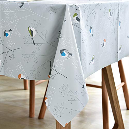 Lohascasa Vinyl Oilcloth Tablecloth Rectangle Wipeable Peva Waterproof Pvc Heavy Duty Stainproof Spillproof Large Tablecloth Farm Thanksgiving Banquet Bbq Bird 9 Ft 54 X 108 Inch #TOP1