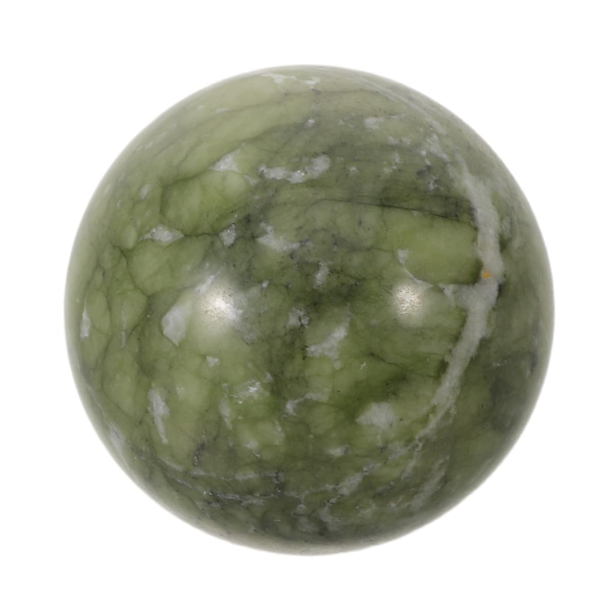Esfera de jade verde pulida de alta calidad adorno mineral natural coleccionistas