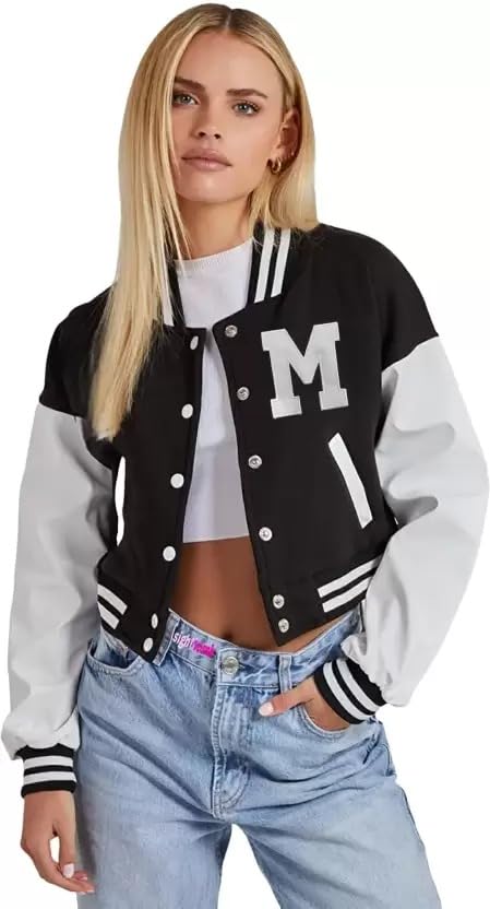 a to z creation Stylish Long Sleeve Letterman Varsity Jacket for Women-picture-31