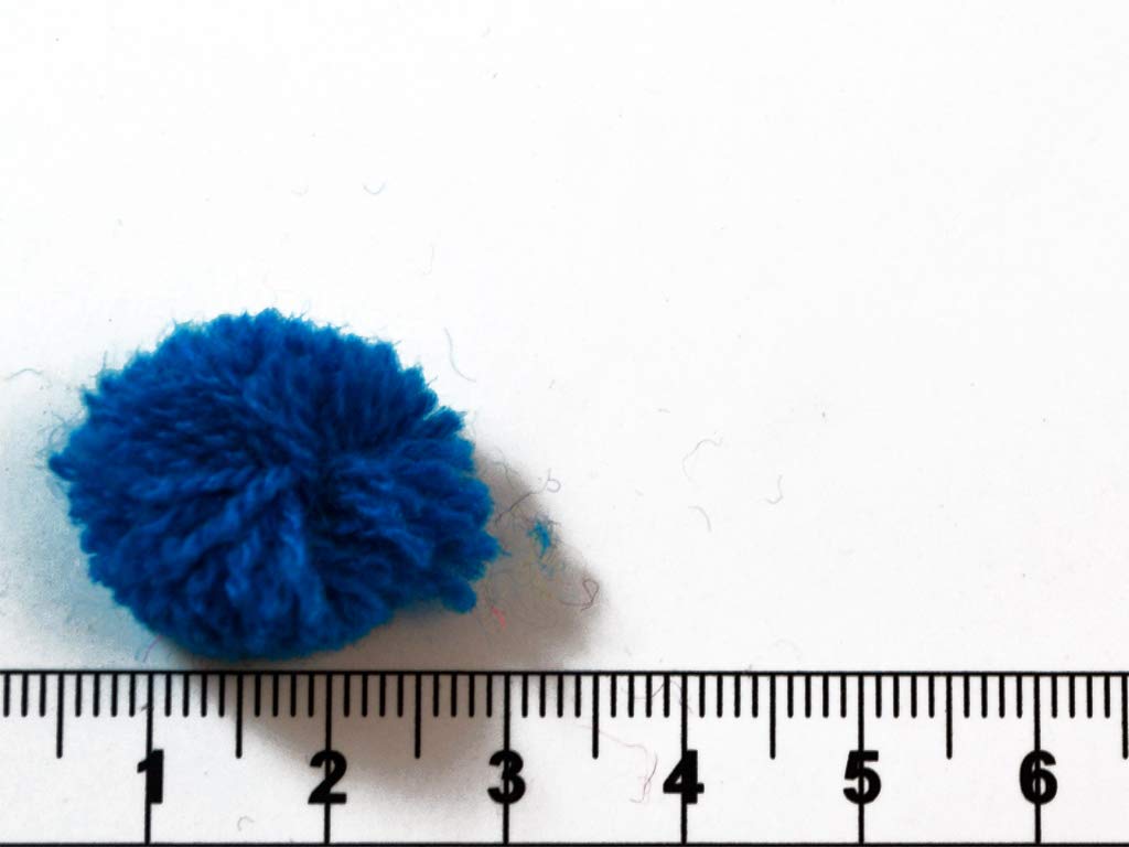 The Design Cart Dark Blue Pack of Wool Pom Poms for Crafts and Decoration Purposes, 2 cm (Pack of 100 Pieces) - Image 3 thumbnail