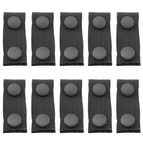 SQXBK 10PCS Black Duty Belt Keeper Nylon Tactical Belt Keeper for Security Police Belt Fixing