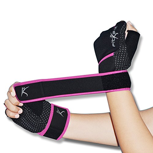 FitKatz Premium Weight lifting Gloves with 18" Wrist Wrap Support and Pull up Tabs for Men and Women Great for Gym Workout, Weightlifting, Fitness and Crossfit Training, Deadlift & WODs