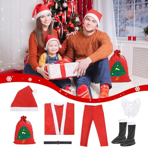 Costume complet de Père Noël pour spectacles et fêtes de vacances - 4