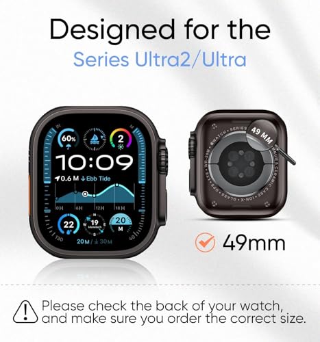 Image of MAGIC JOHN 2 Pack for Apple Watch Ultra /Apple Watch Ultra 3 /2 49MM Screen Protector, Ceramic Film Material Not Glass 7H, Easy Installation, Bubble Free, Anti-Scratch, HD Clear