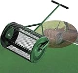 5. Assemblage et utilisation faciles : l'épandeur est facile à assembler avec 4 pièces en maille et 2 disques fixés par vis, ainsi qu'une poignée en T fixée avec deux vis à broches. Une fois assemblé, ajoutez simplement votre compost, verrouillez les loquets, ajustez la longueur de la poignée et commencez à étaler avec facilité.