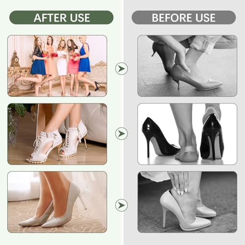 Image of Heel Pads for Shoes that are Too Big: Heel Protectors for Loose Shoes - Stop Heel Pain - Heel Blisters(4 Pairs)