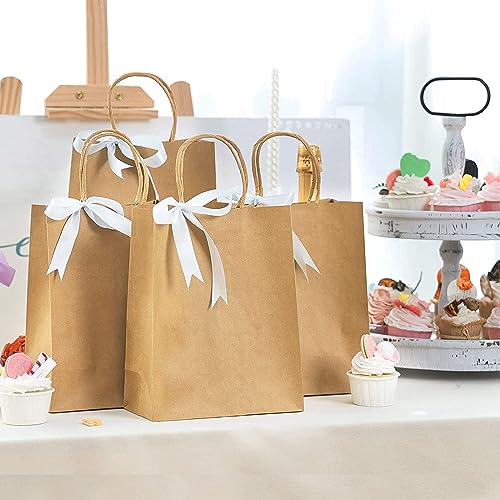 Image of RanGit Bhumi - Kraft Paper Bags for Shopping Retail Paper Carry Bags, Party Favor Return Gifting Bags, Disposable Paper Covers (Brown, 9x4x12 in)