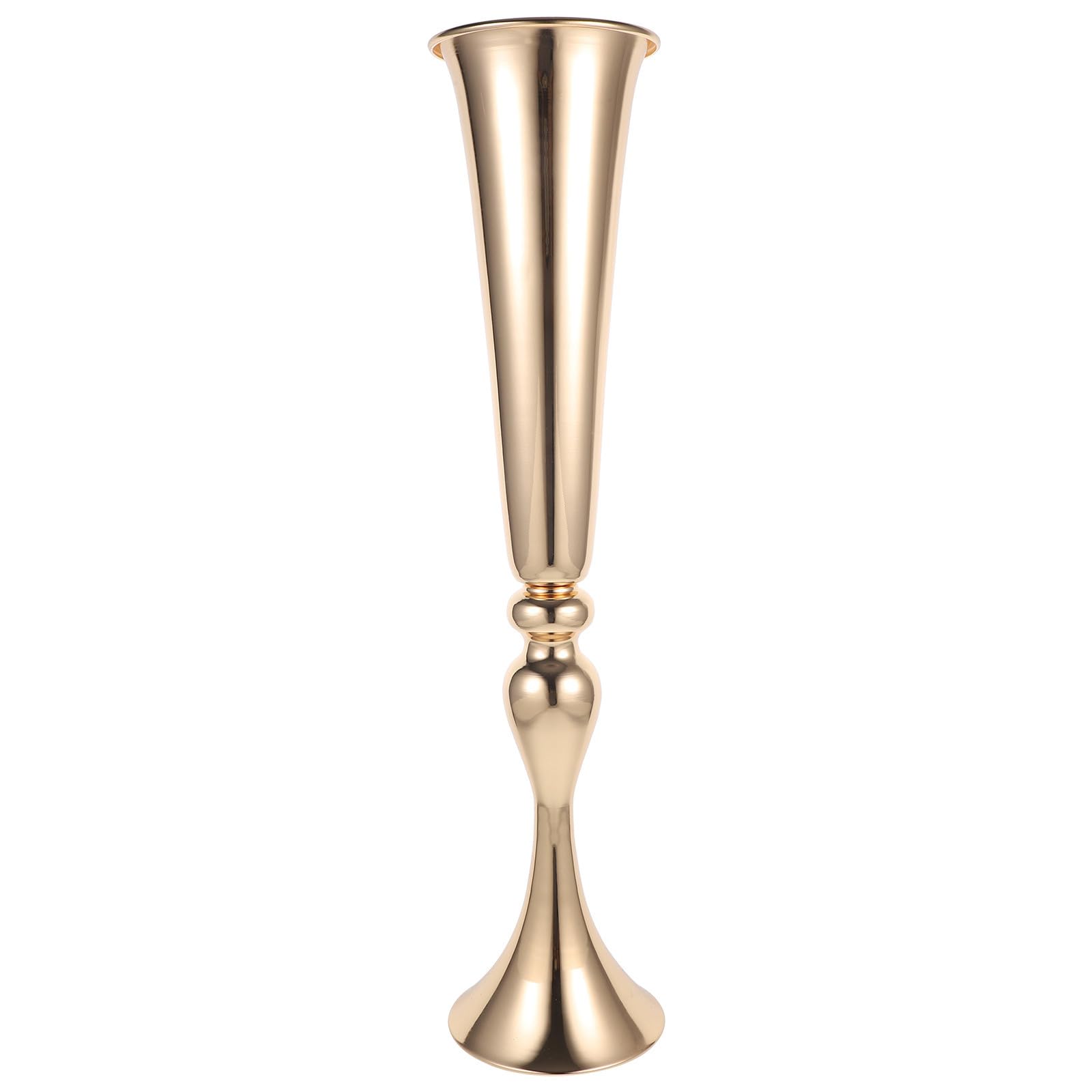 TEHAUX Centrotavola Elegante Vaso in Ferro Dorato Vintage per Decorazioni Matrimonio e Tavoli, Design Unico e Resistente, per Riempitivi Floreali e Arredamento Moderno
