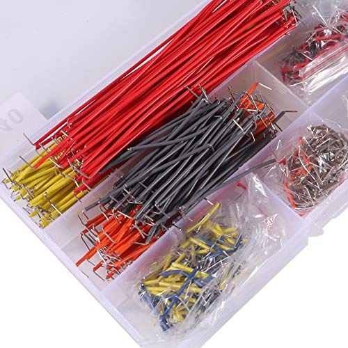 Organizer 840 Pieces Preformed Breadboard Jumper Wire Kit 14 Lengths Assorted Jumper Wire for Breadboard Prototyping Solder Circuits - Thumbnail 4
