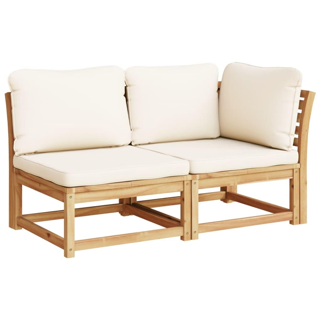 LAPOOH 366492 - Set di mobili da giardino in legno di acacia, mobili da giardino all'aperto, set da giardino per esterni, set divano da giardino